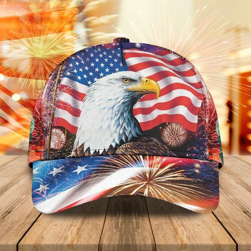 Eagle Proud American Flag Classic Cap Baseball Cap Trucker Hats Custom Hats Gifts For Men & Women