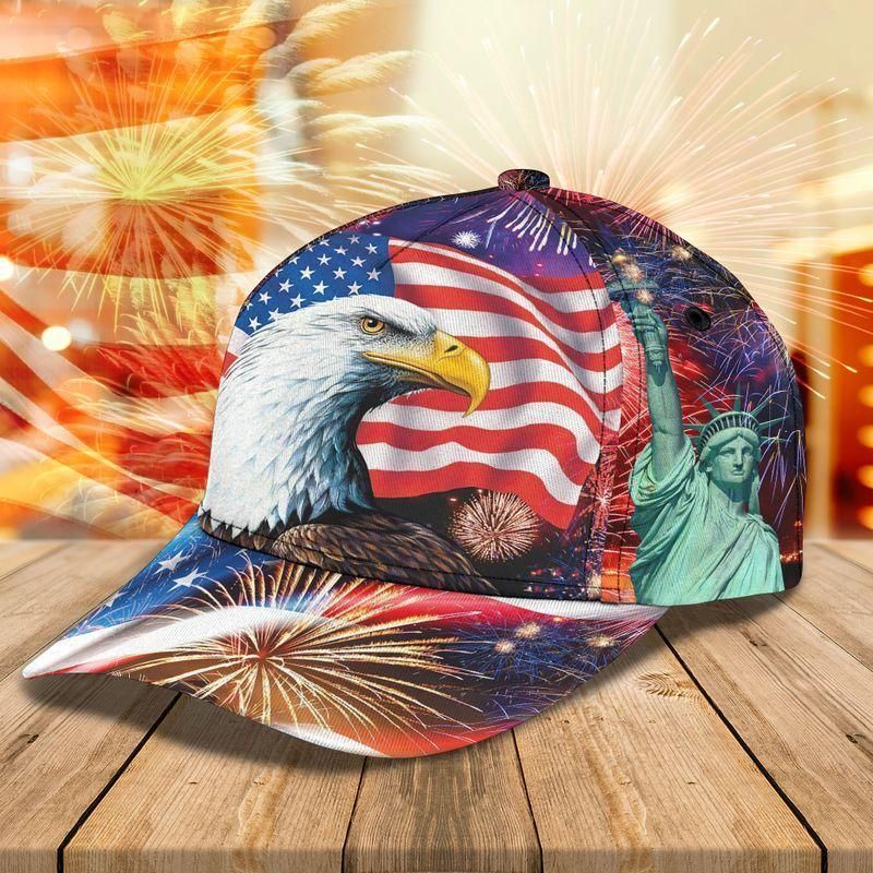 Eagle Proud American Flag Classic Cap Baseball Cap Trucker Hats Custom Hats Gifts For Men & Women