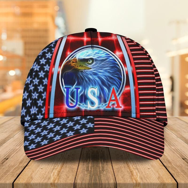 Eagle Usa American Flag Trending Classic Cap Baseball Cap Trucker Hats Custom Hats Gifts For Men & Women