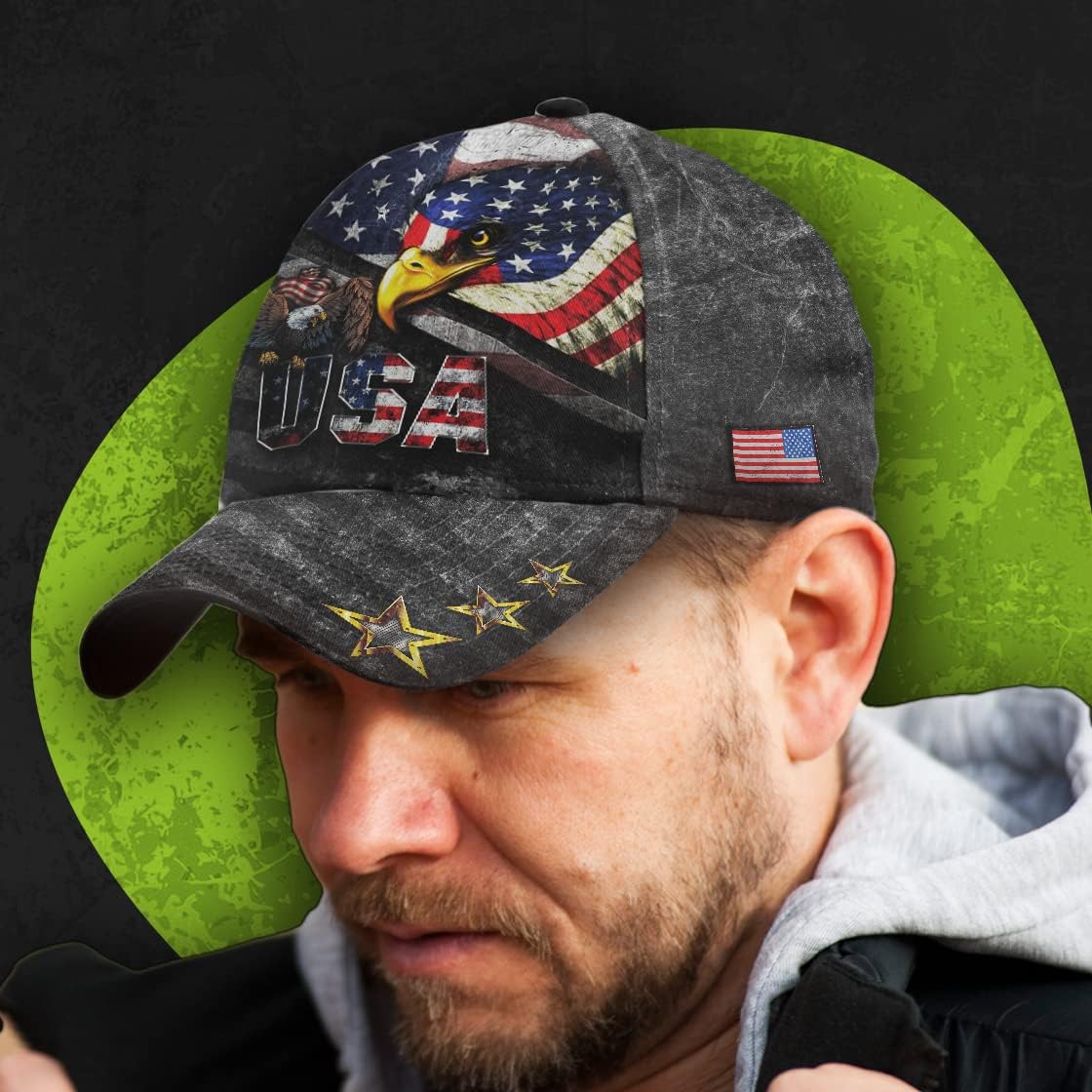 Eagle Usa Baseball Cap - Christian Hats for Men and Women Trucker Hats Custom Hats Gifts For Men & Women