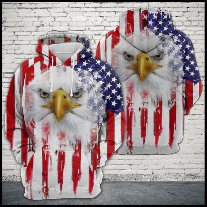 Eagle Usa Flag 3D All Over Print Hoodie, Zip Hoodie