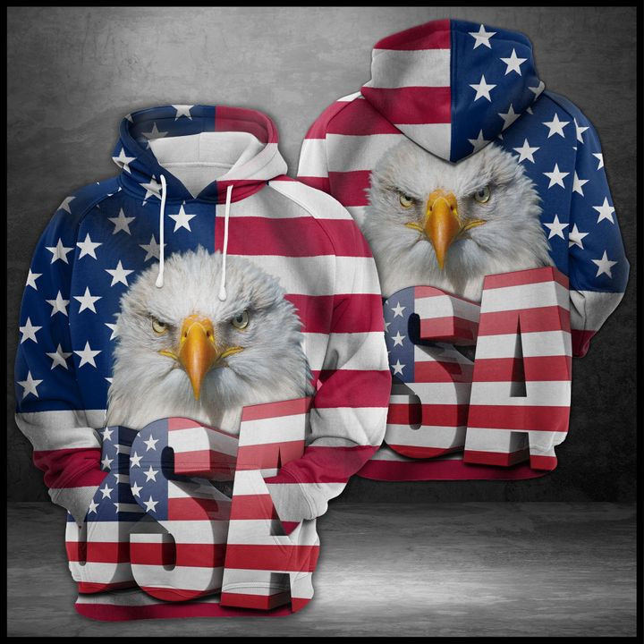 Eagle Usa Flag 3D All Over Print Hoodie, Zip Hoodie