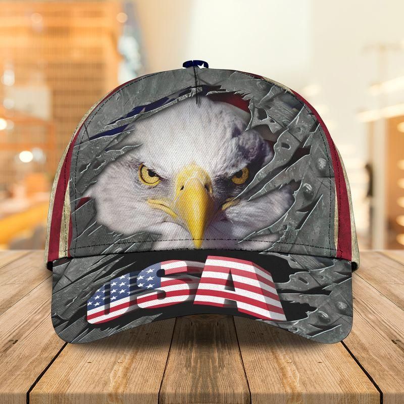 Eagle Usa Flag Classic Cap Baseball Cap Trucker Hats Custom Hats Gifts For Men & Women