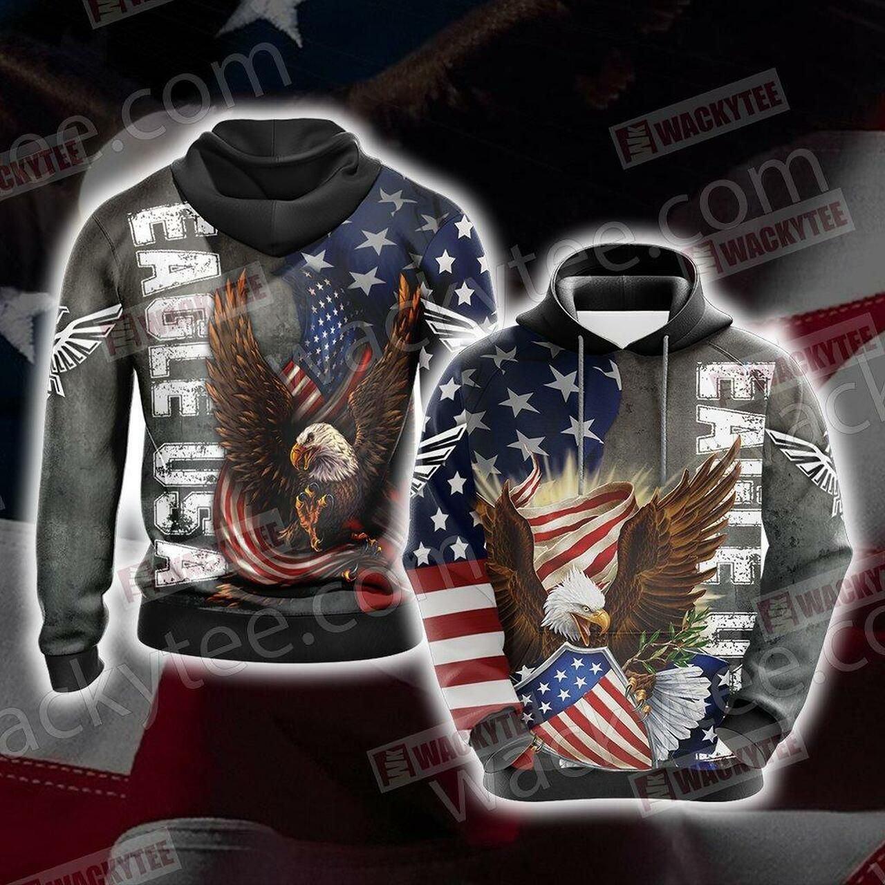 Eagle Usa Unisex 3D All Over Print Hoodie, Zip Hoodie