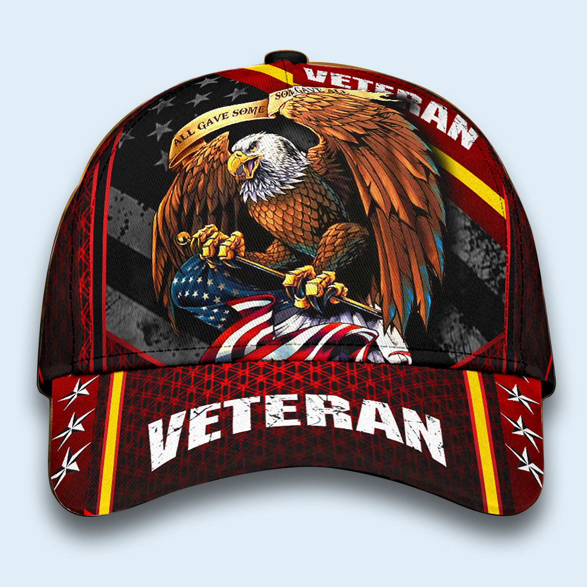 Eagle Veteran America Red Classic Cap Trucker Hats Custom Hats Gifts For Men & Women