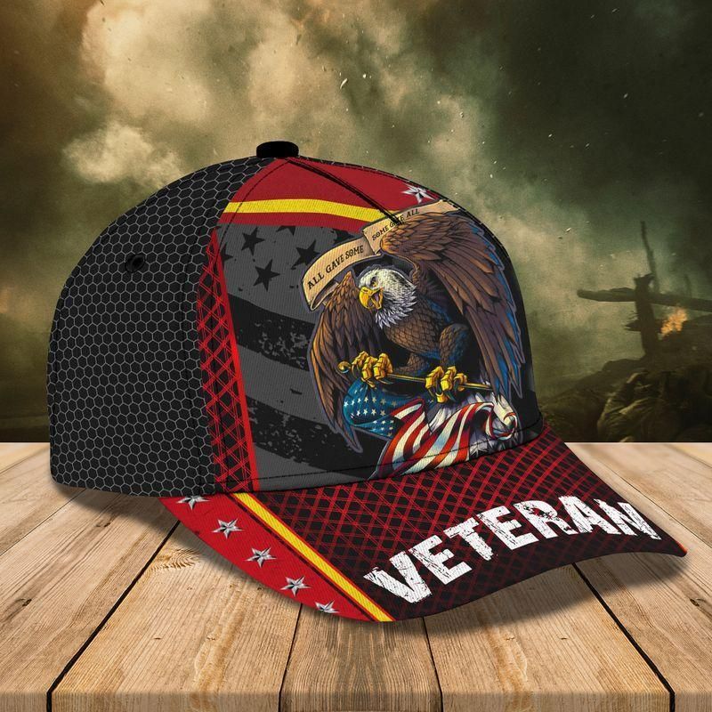 Eagle Veteran American Flag Black Classic Cap Baseball Cap Trucker Hats Custom Hats Gifts For Men & Women