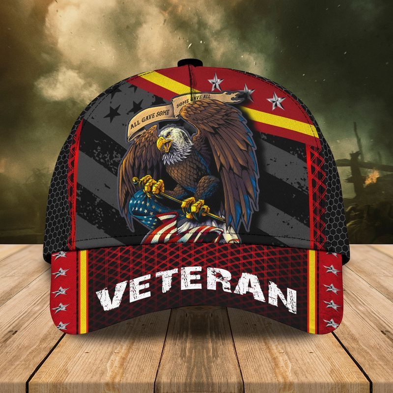 Eagle Veteran American Flag Black Classic Cap Baseball Cap Trucker Hats Custom Hats Gifts For Men & Women