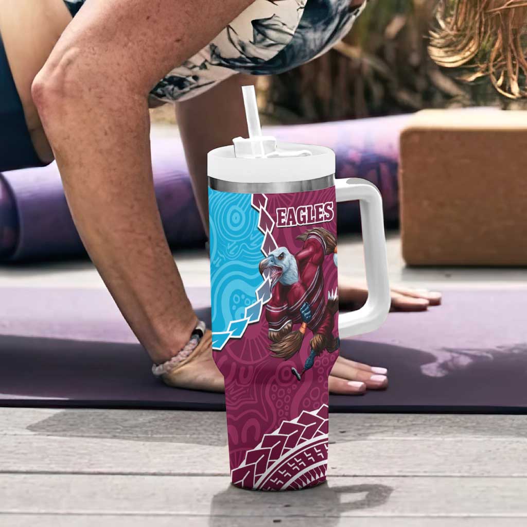 Eagles And Sharks Rugby Aboriginal Mix Polynesian Pattern Custom Stanley Cup 40 oz 30 oz Tumbler With HandleTVC2301321 - Image 6