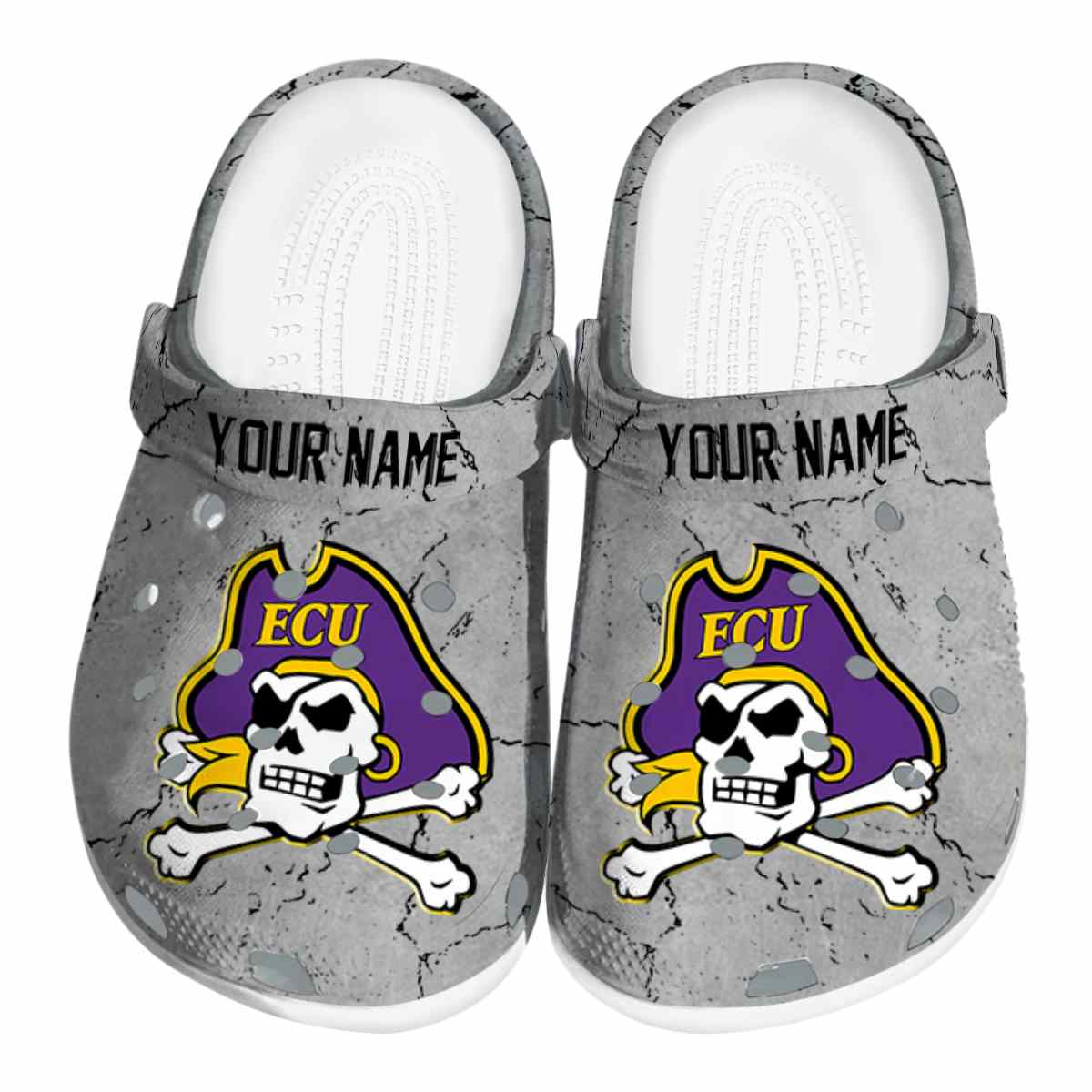 East Carolina Pirates NCAA Sport Crocs Crocband Clogs Shoes Comfortable For Men Women and Kids