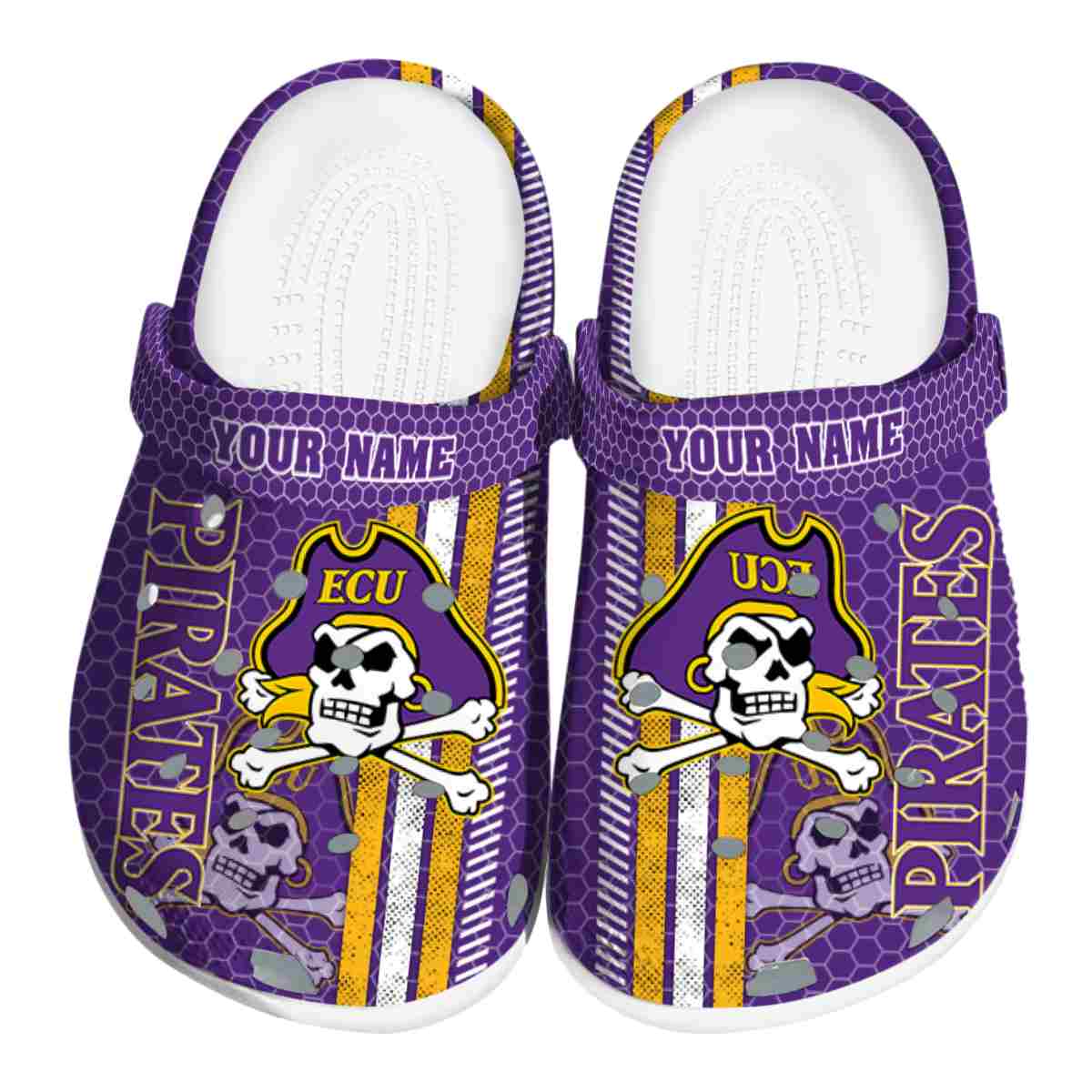East Carolina Pirates NCAA Sport Crocs Crocband Clogs Shoes Comfortable For Men Women and Kids