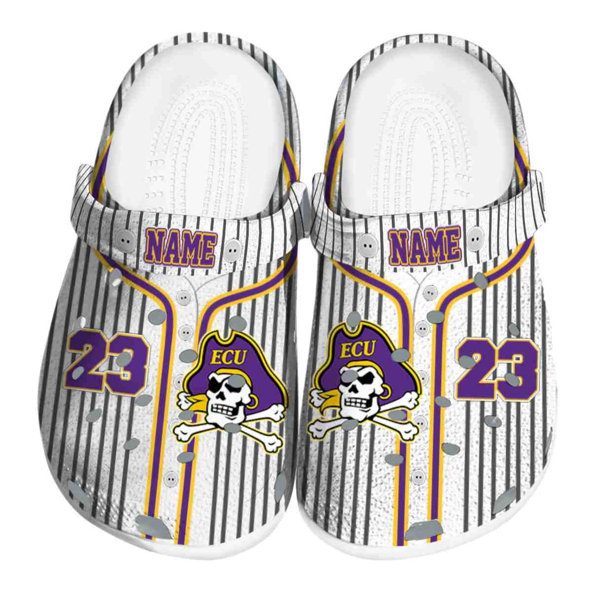 East Carolina Pirates NCAA Sport Crocs Crocband Clogs Shoes Comfortable For Men Women and Kids