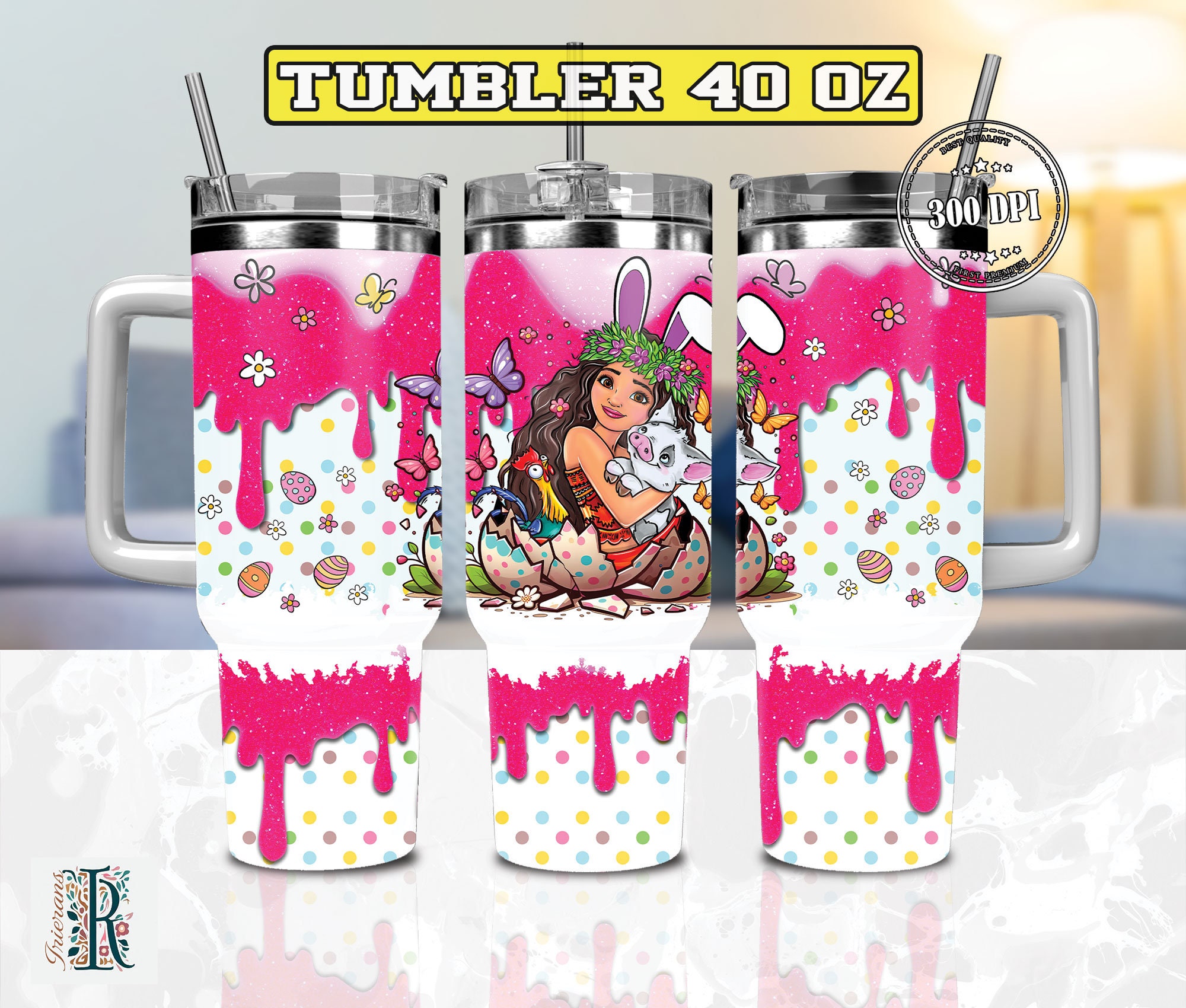 Easter Moana Disney Cartoon Custom Stanley Cup 40 oz 30 oz Tumbler With HandleTVC2301974