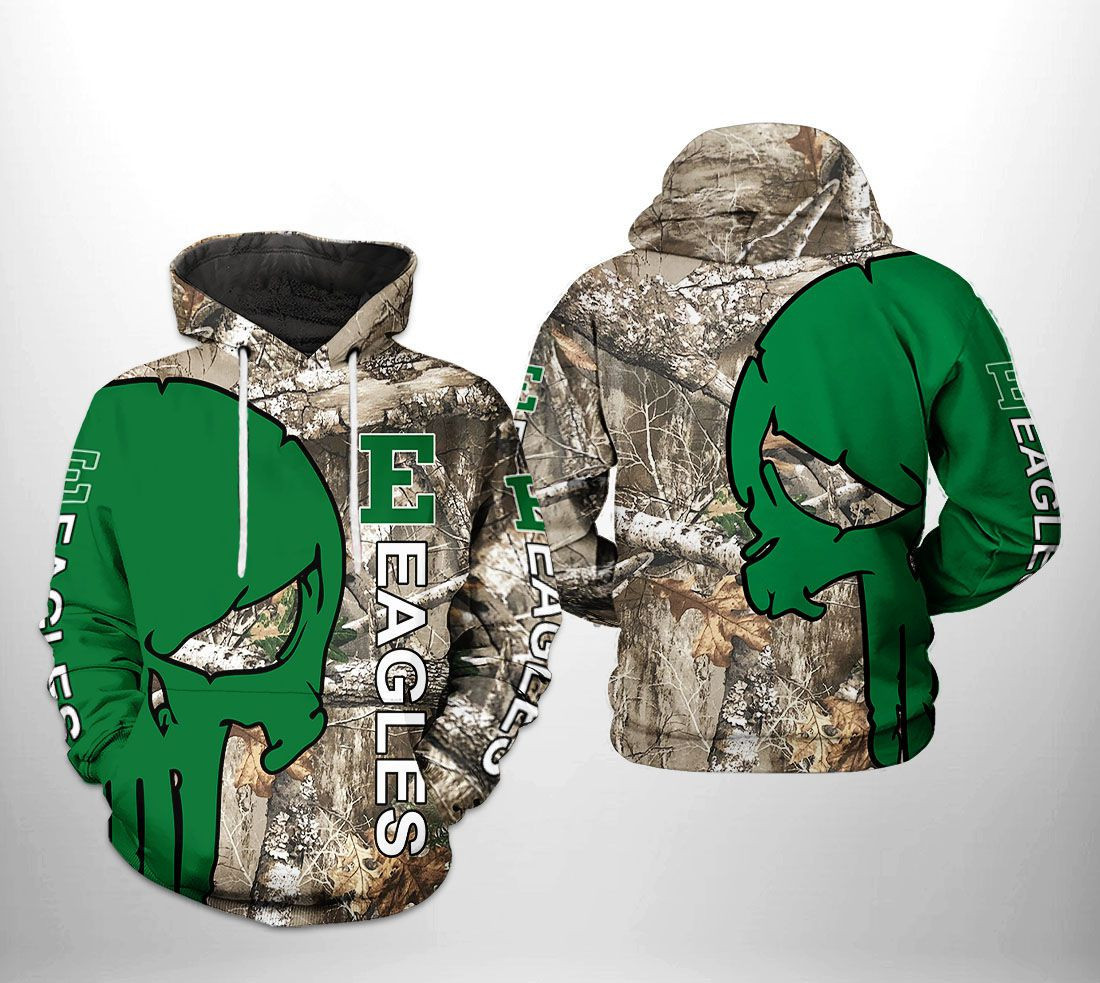 Eastern Michigan Eagles NCAA Camo Veteran Hunting 3D All Over Print Hoodie, Zip Hoodie
