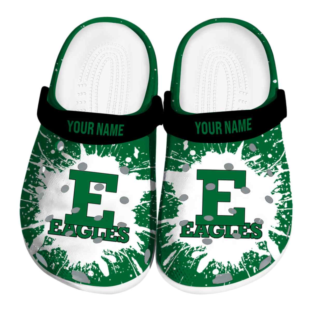 Eastern Michigan Eagles NCAA Sport Crocs Crocband Clogs Shoes Comfortable For Men Women and Kids