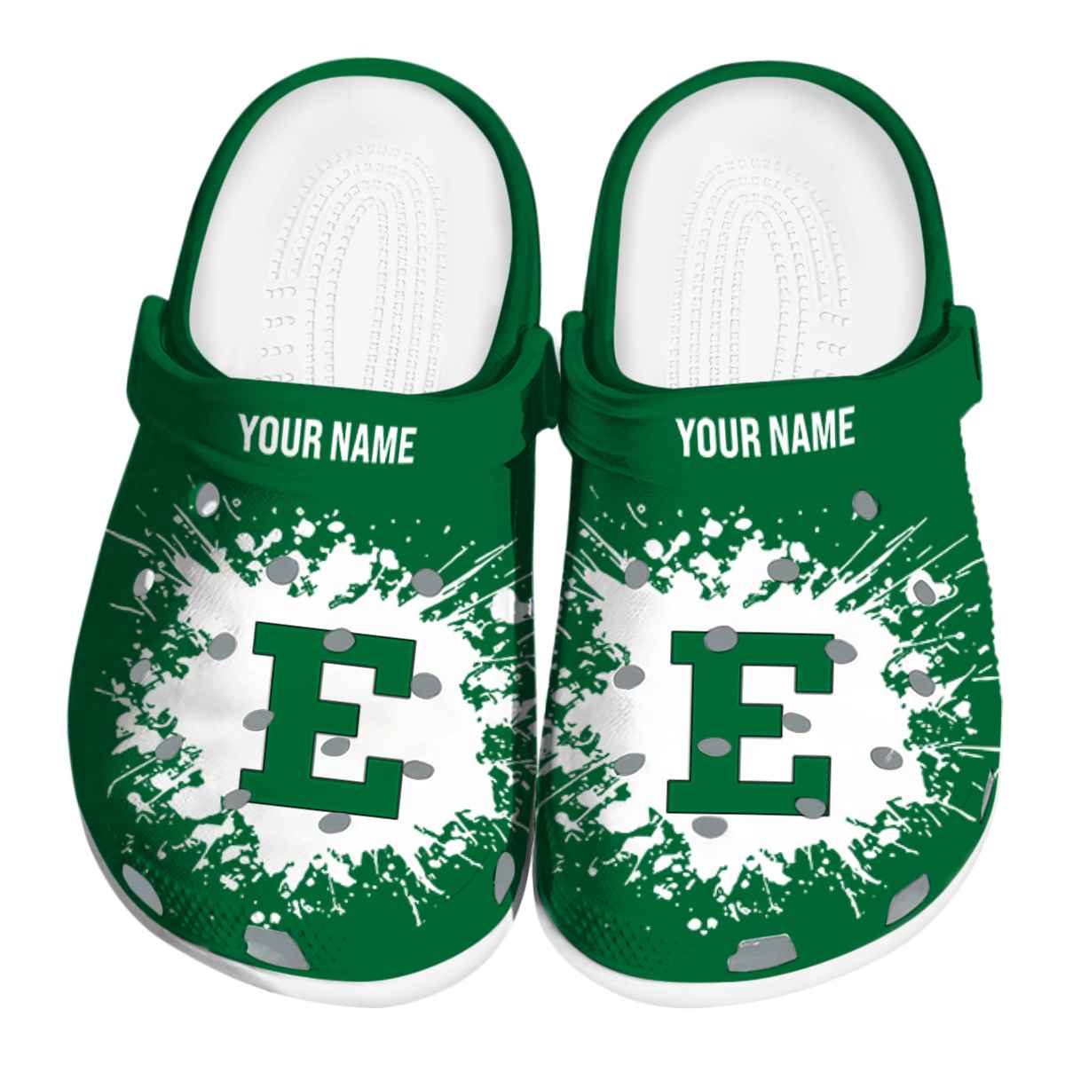 Eastern Michigan Eagles NCAA Sport Crocs Crocband Clogs Shoes Comfortable For Men Women and Kids