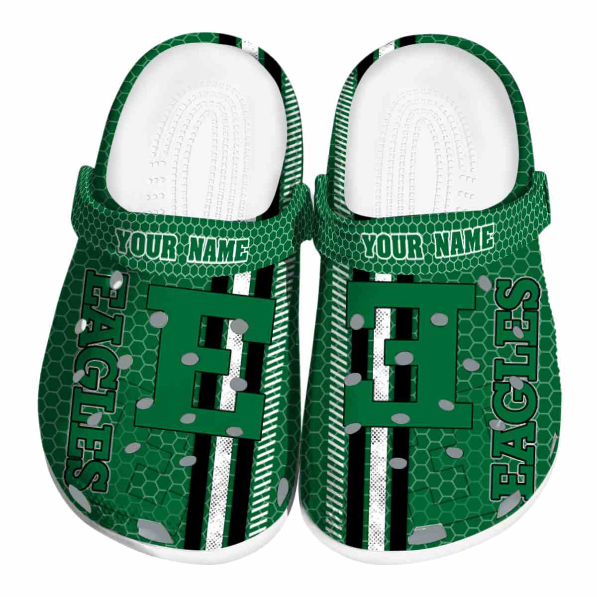 Eastern Michigan Eagles NCAA Sport Crocs Crocband Clogs Shoes Comfortable For Men Women and Kids