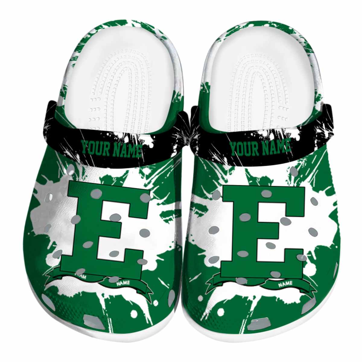 Eastern Michigan Eagles NCAA Sport Crocs Crocband Clogs Shoes Comfortable For Men Women and Kids