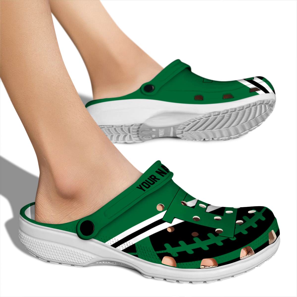 Eastern Michigan Eagles NCAA Sport Crocs Crocband Clogs Shoes Comfortable For Men Women and Kids - Image 2