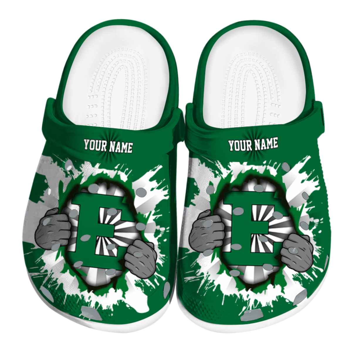 Eastern Michigan Eagles NCAA Sport Crocs Crocband Clogs Shoes Comfortable For Men Women and Kids