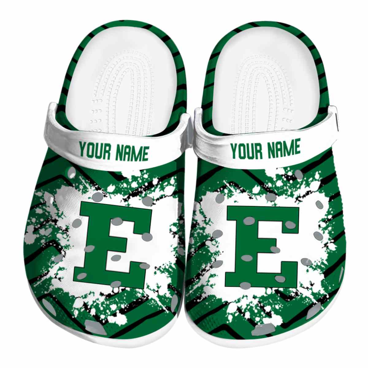 Eastern Michigan Eagles NCAA Sport Crocs Crocband Clogs Shoes Comfortable For Men Women and Kids