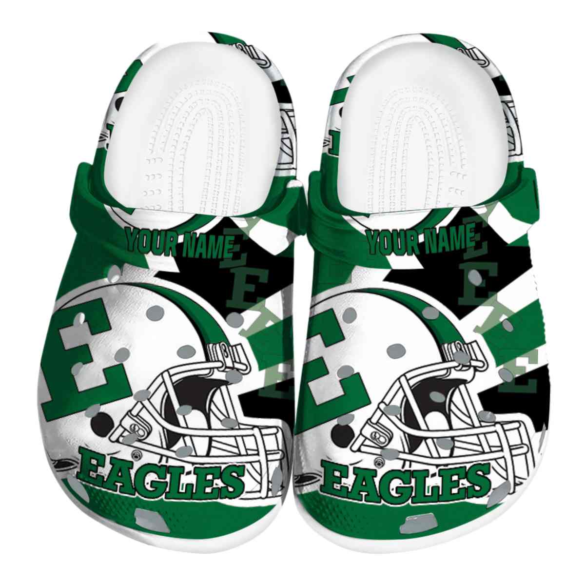 Eastern Michigan Eagles NCAA Sport Crocs Crocband Clogs Shoes Comfortable For Men Women and Kids