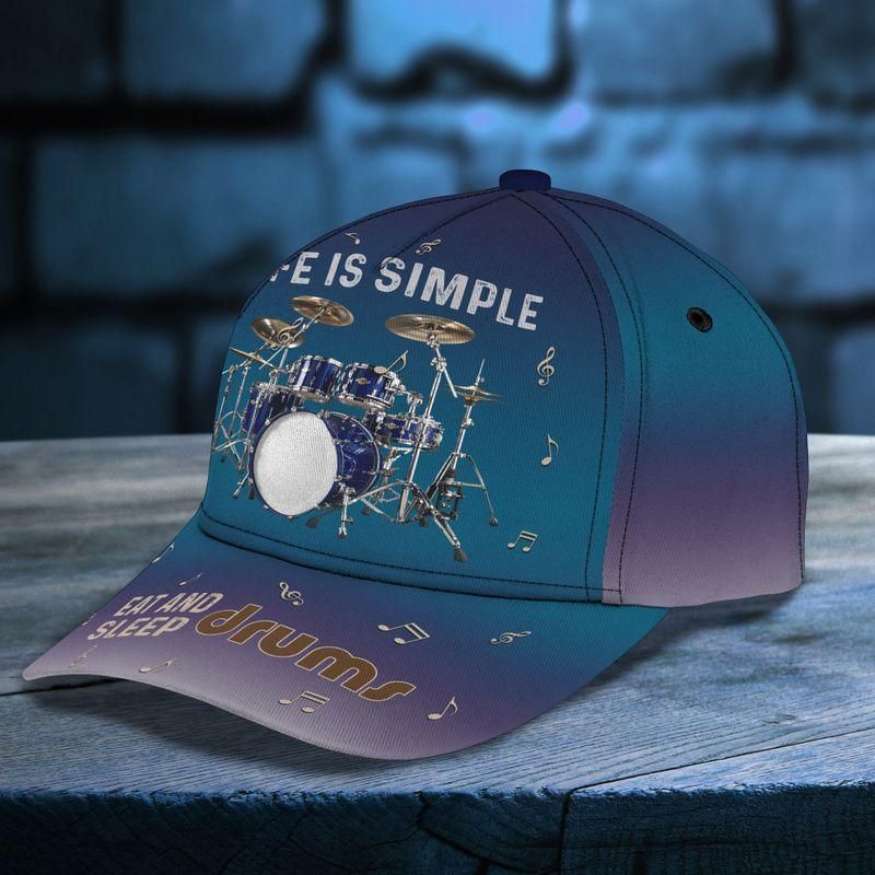 Eat And Sleep Drums Classic Cap Baseball Cap Trucker Hats Custom Hats Gifts For Men & Women