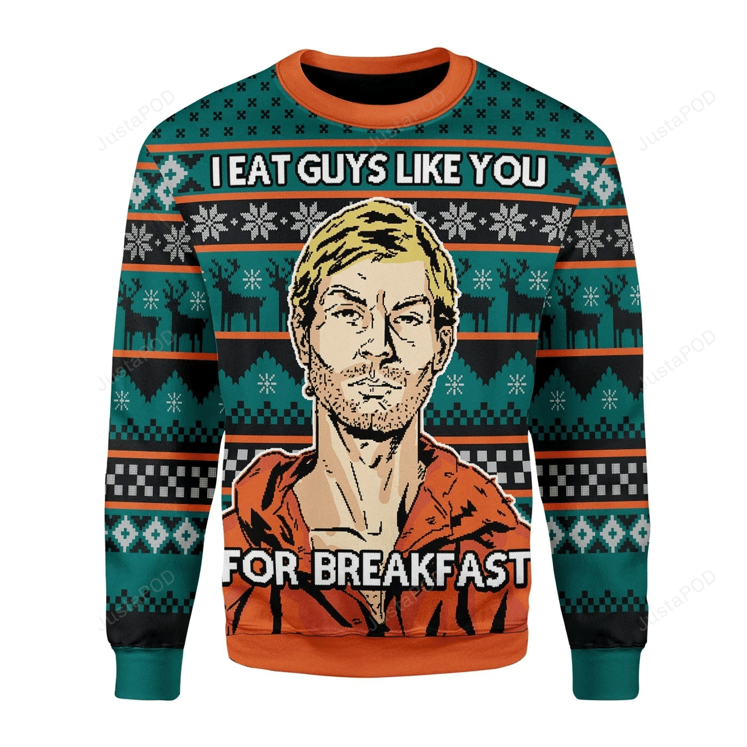 Eat Guys Like You For Breakfast Ugly Christmas Sweater Adult 3D Funny Matching for family