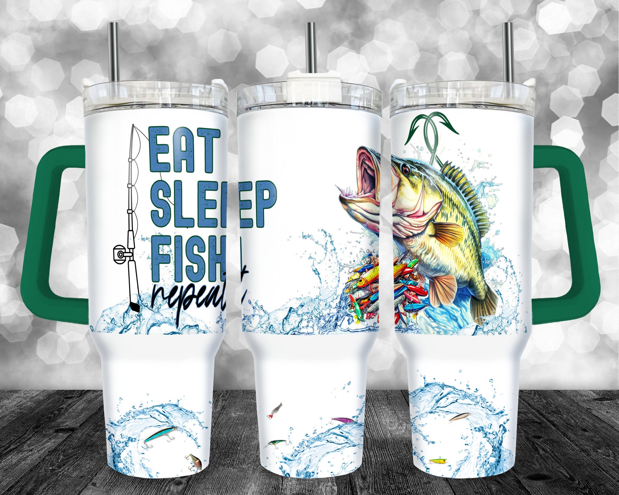 Eat Sleep Fish Repeat Fisherman Gift Custom Stanley Cup 40 oz 30 oz Tumbler With HandleTVC2301163