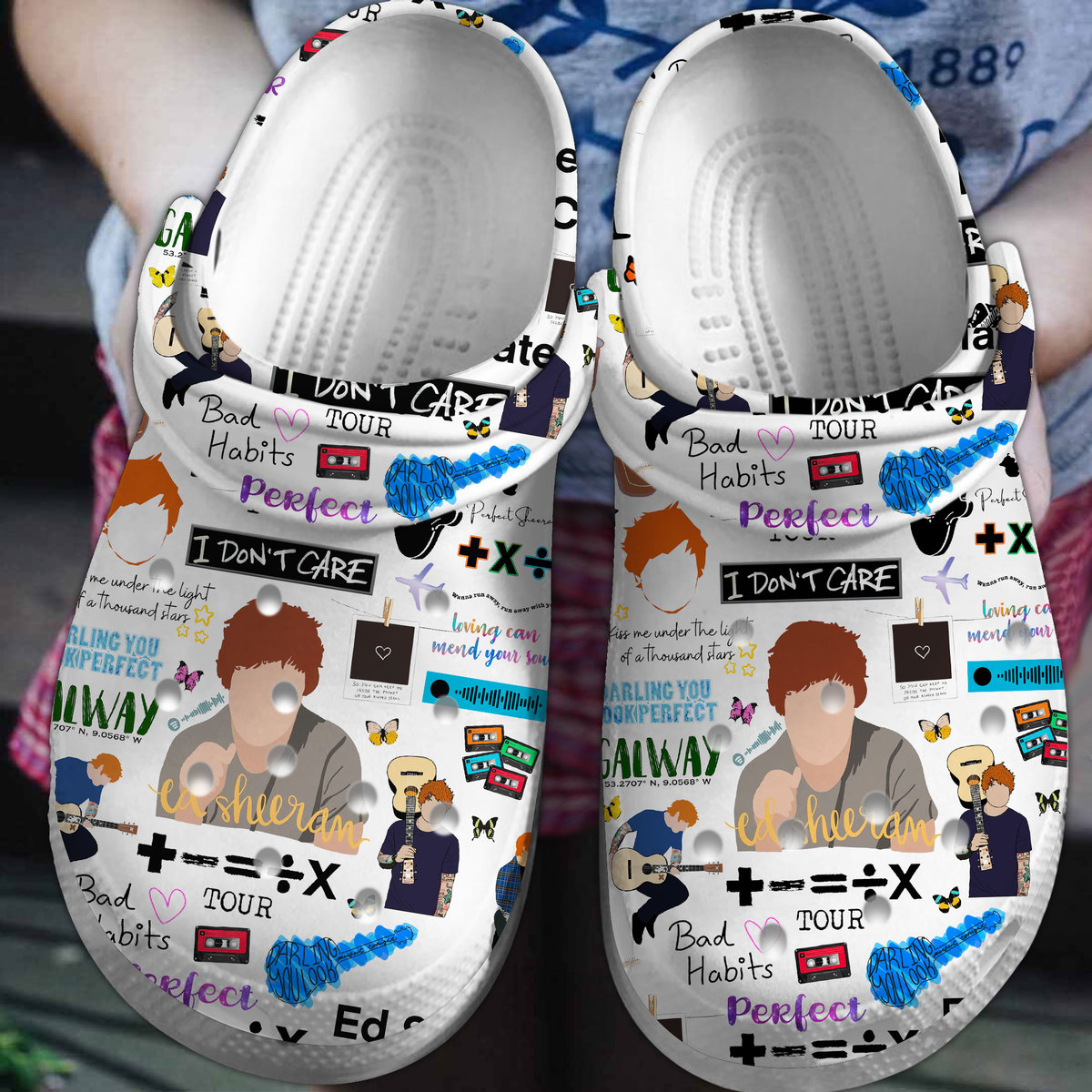 Ed Sheeran Music Crocs Crocband Clogs Shoes Comfortable For Men Women and Kids