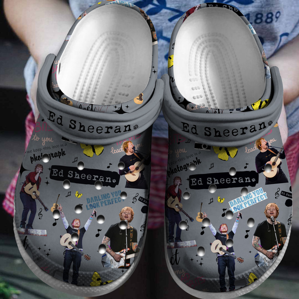 Ed Sheeran Music Crocs Crocband Clogs Shoes Comfortable For Men Women and Kids