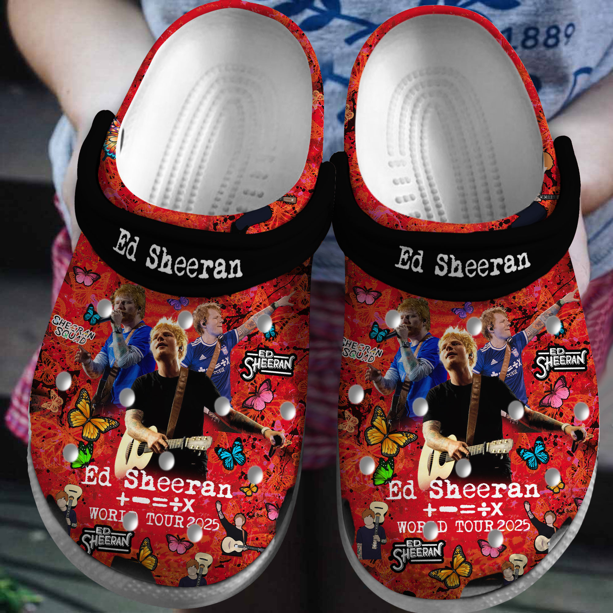 Ed Sheeran Music Crocs Crocband Clogs Shoes Comfortable For Men Women and Kids