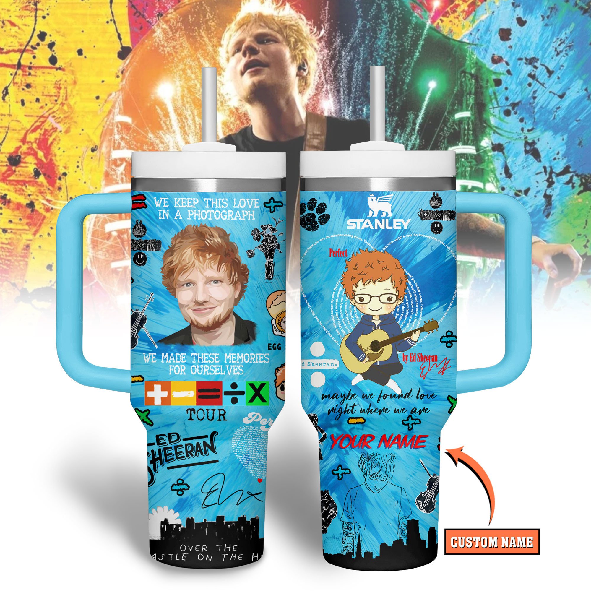 Ed Sheeran Music Custom Stanley Cup 40 oz 30 oz Tumbler With HandleTVC2301240