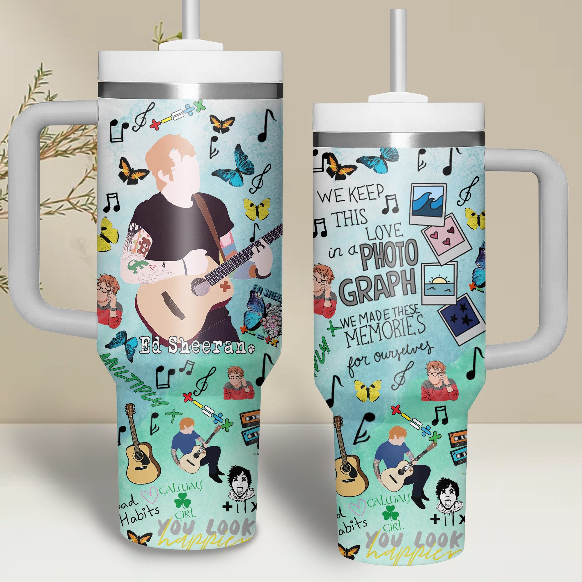 Ed Sheeran Music Custom Stanley Cup 40 oz 30 oz Tumbler With HandleTVC2301505
