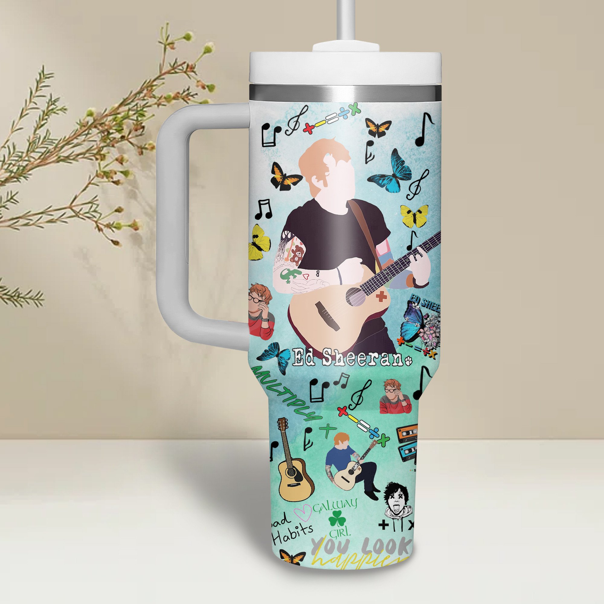 Ed Sheeran Music Custom Stanley Cup 40 oz 30 oz Tumbler With HandleTVC2301505 - Image 3