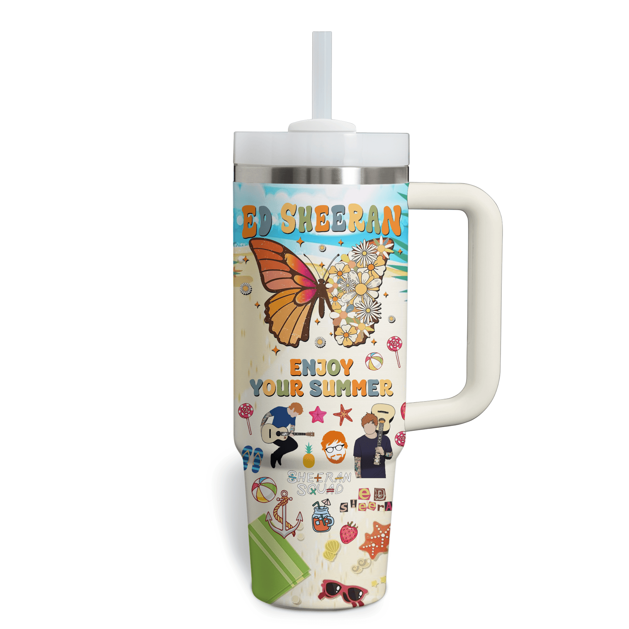 Ed Sheeran Music Custom Stanley Cup 40 oz 30 oz Tumbler With HandleTVC2301766 - Image 2