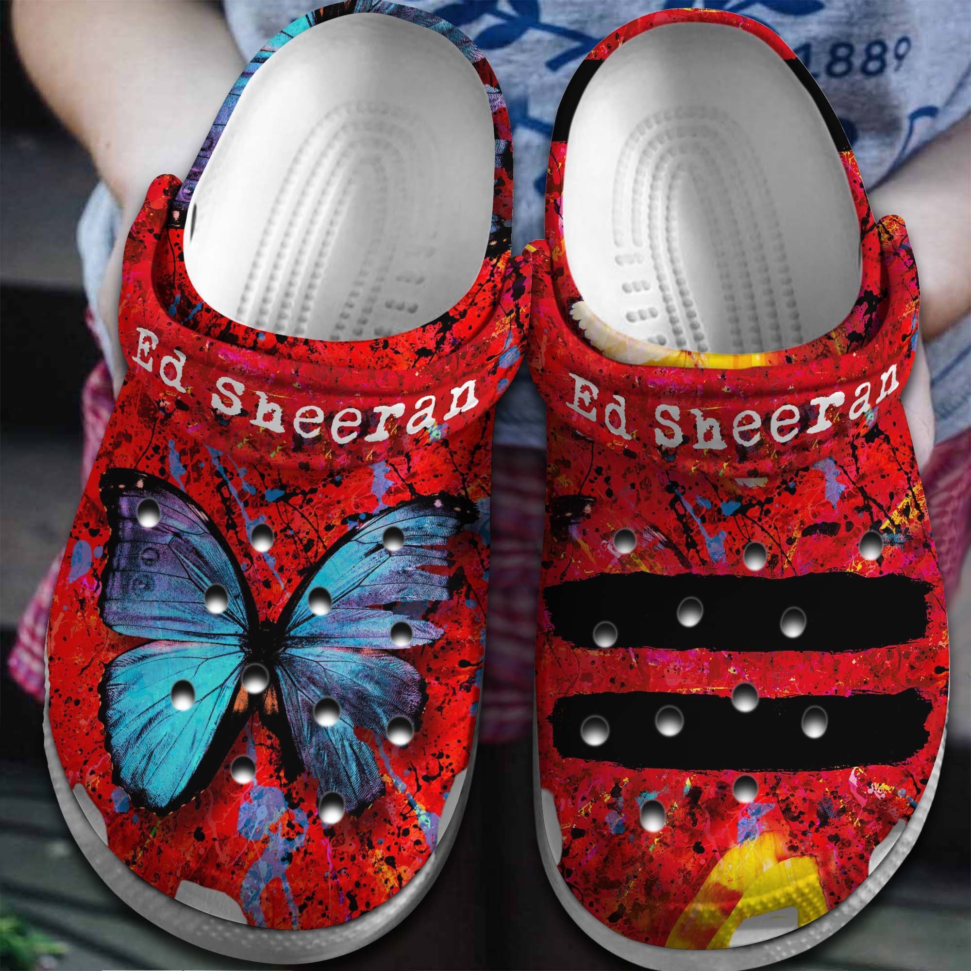 Ed Sheeran Singer Music Crocs Crocband Clogs Shoes Comfortable For Men Women and Kids