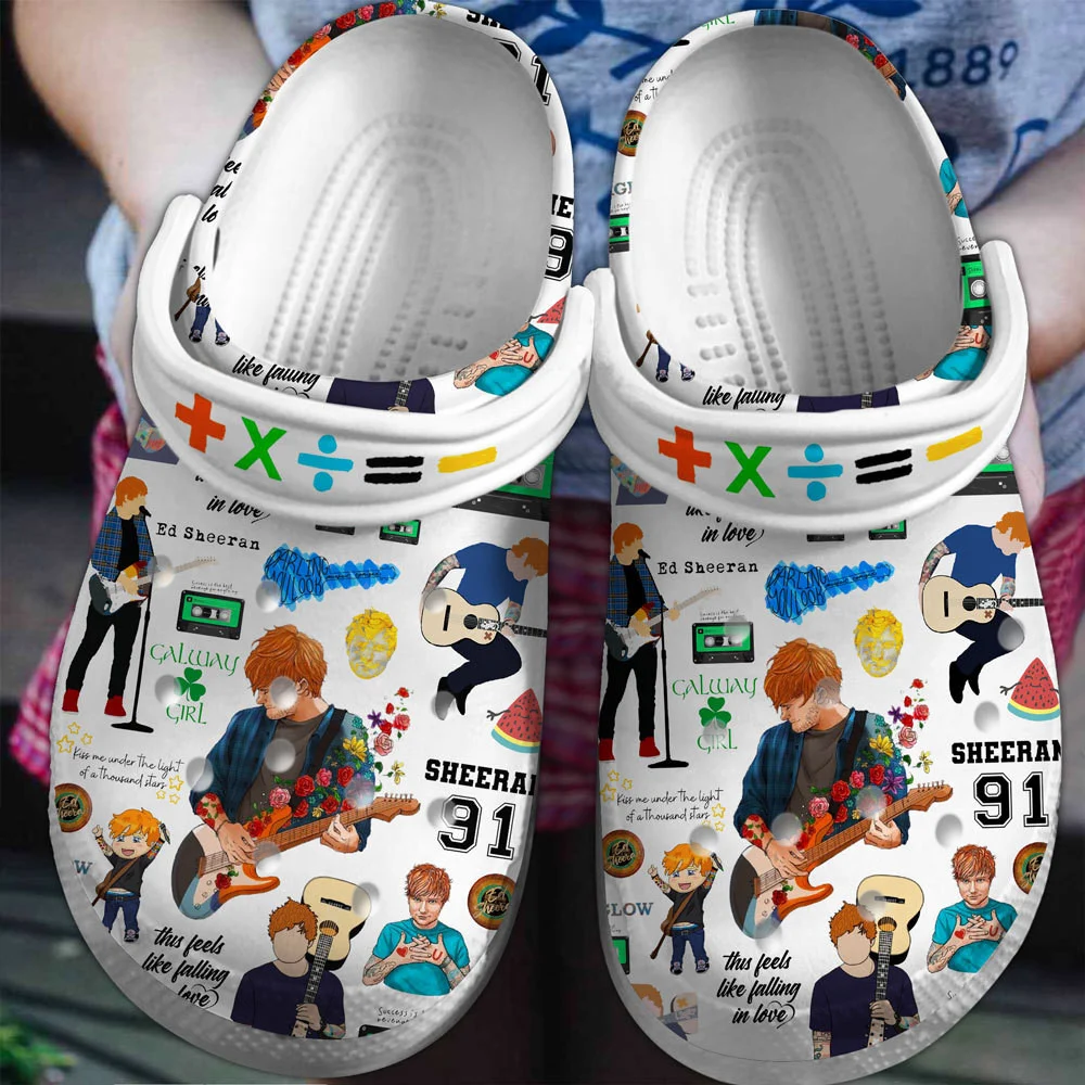 Ed Sheeran Singer Music Crocs Crocband Clogs Shoes Comfortable For Men Women and Kids