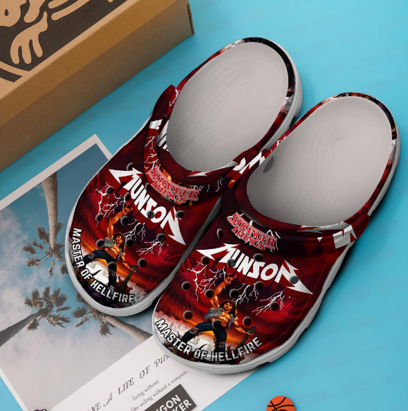 Eddie Munson Stranger Things TV Series Crocs Crocband Clogs Shoes Comfortable For Men Women and Kids - Image 2