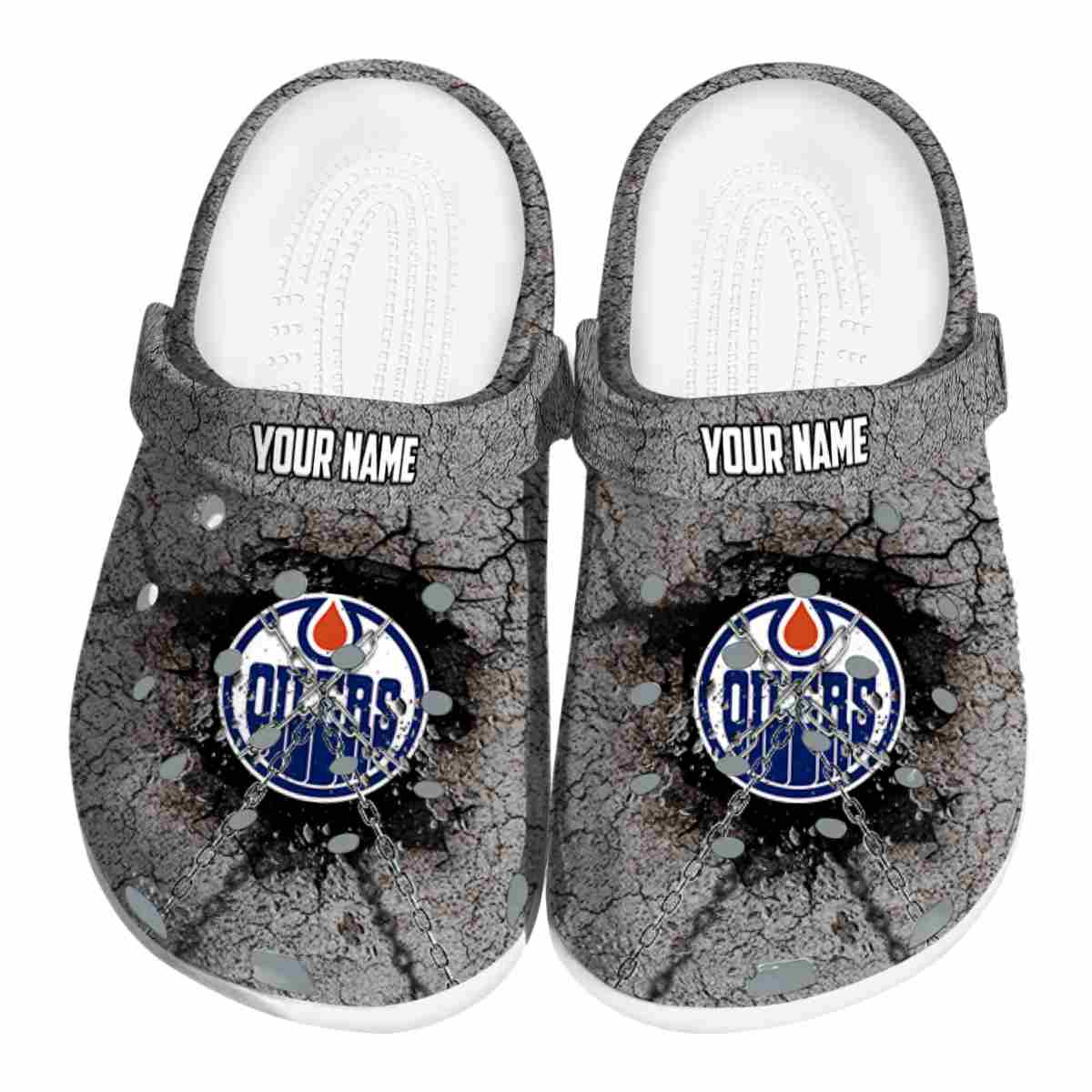 Edmonton Oilers NHL Sport Crocs Crocband Clogs Shoes Comfortable For Men Women and Kids