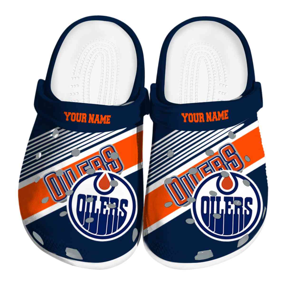Edmonton Oilers NHL Sport Crocs Crocband Clogs Shoes Comfortable For Men Women and Kids