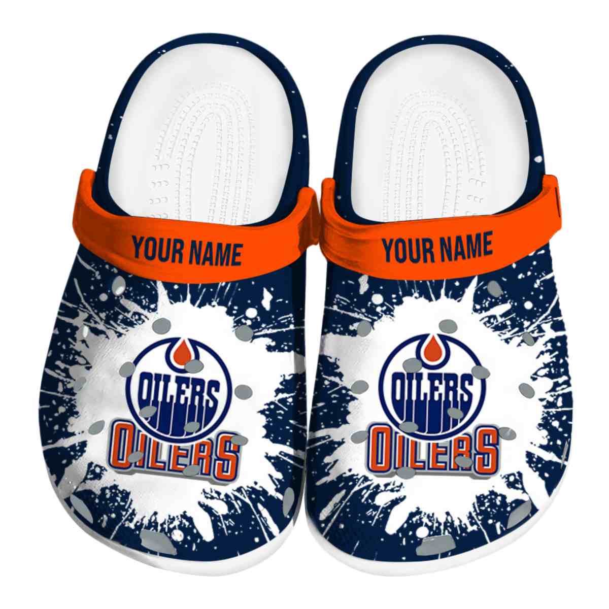 Edmonton Oilers NHL Sport Crocs Crocband Clogs Shoes Comfortable For Men Women and Kids