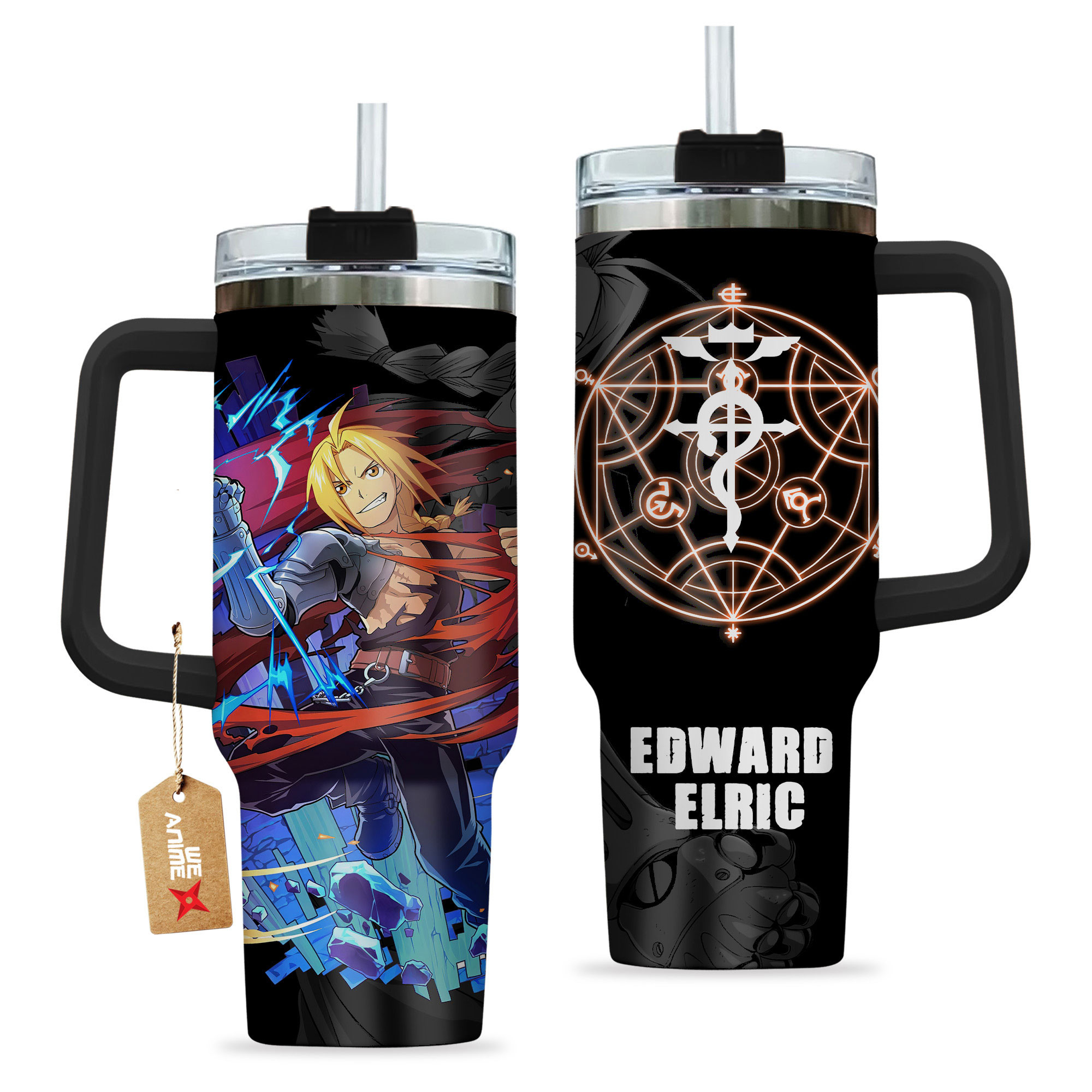 Edward Elric Fullmetal Alchemist Anime Custom Stanley Cup 40 oz 30 oz Tumbler With HandleTVC2301150 - Image 2