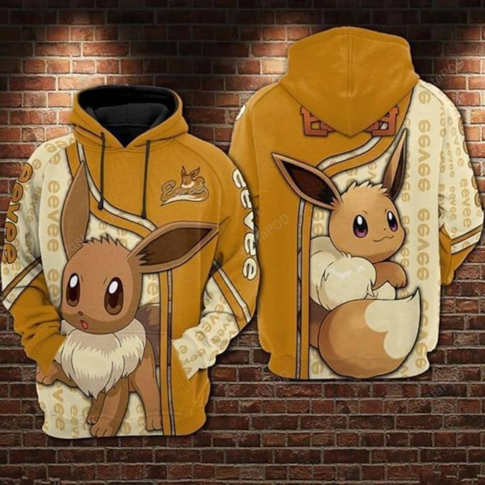 Eevee Pokemon 3D All Over Print Hoodie, Zip Hoodie