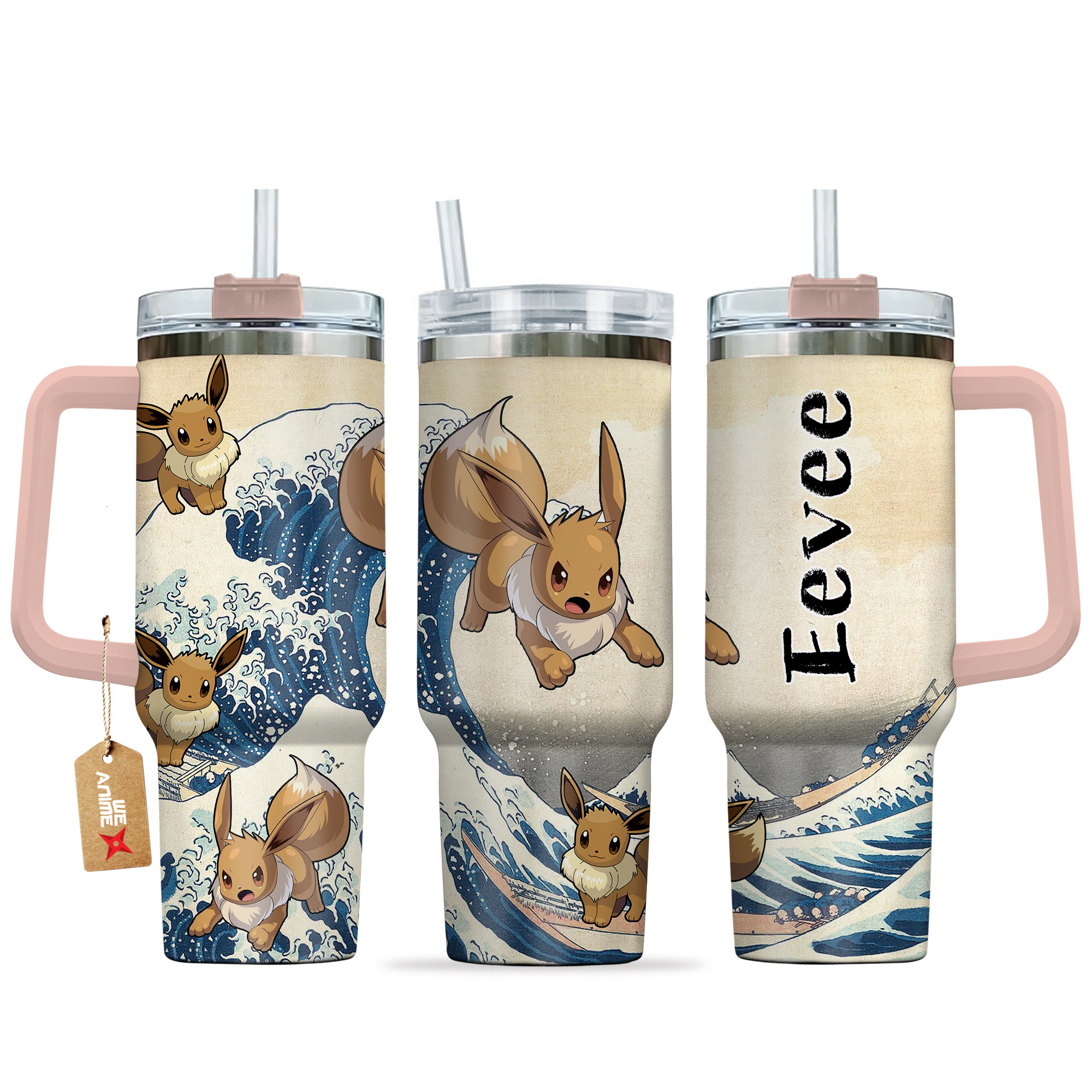 Eevee Pokemon Anime Custom Stanley Cup 40 oz 30 oz Tumbler With HandleTVC2301138