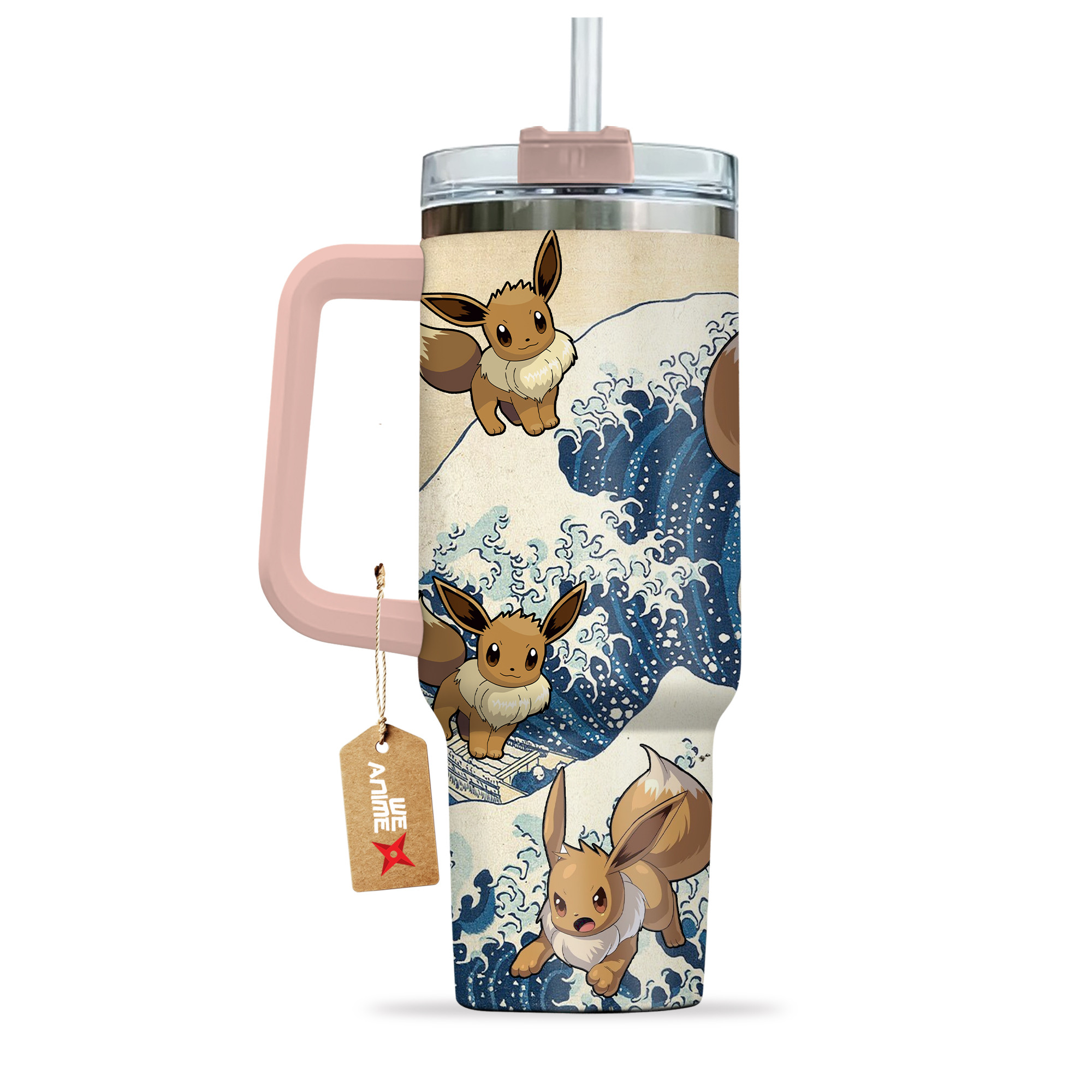 Eevee Pokemon Anime Custom Stanley Cup 40 oz 30 oz Tumbler With HandleTVC2301138 - Image 3
