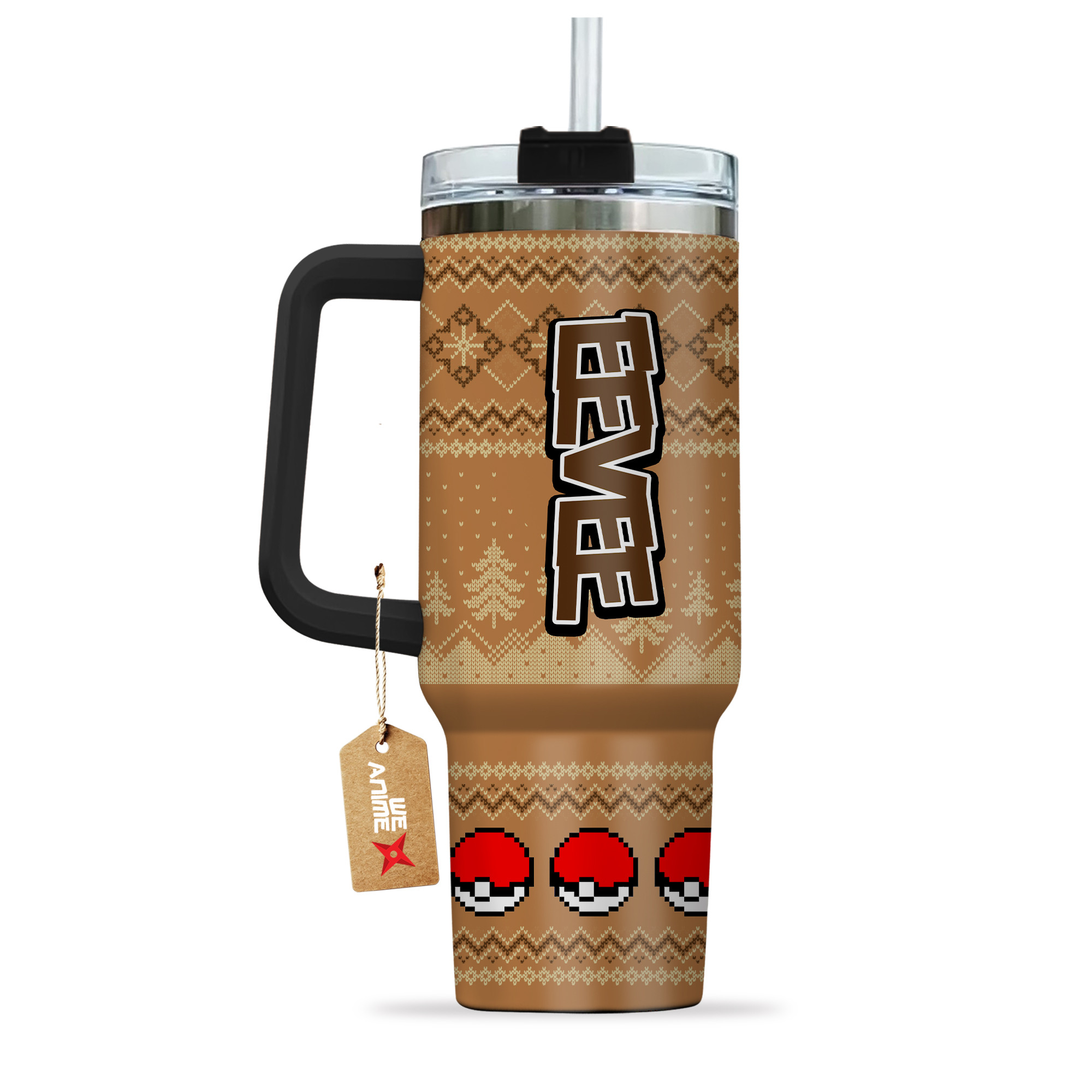Eevee Pokemon Anime Custom Stanley Cup 40 oz 30 oz Tumbler With HandleTVC2301155 - Image 4