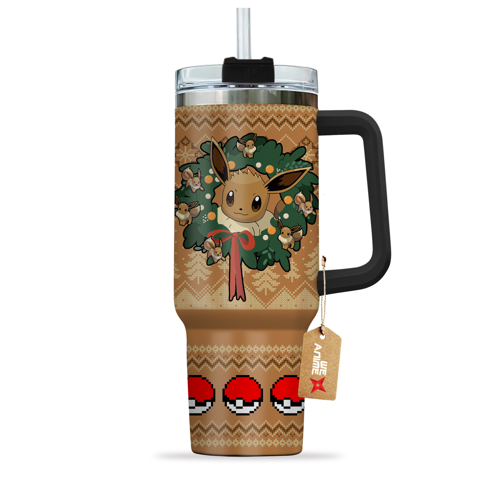 Eevee Pokemon Anime Custom Stanley Cup 40 oz 30 oz Tumbler With HandleTVC2301155 - Image 3