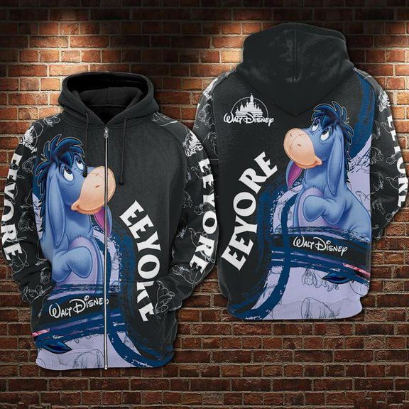 Eeyore 3D All Over Print Hoodie, Zip Hoodie
