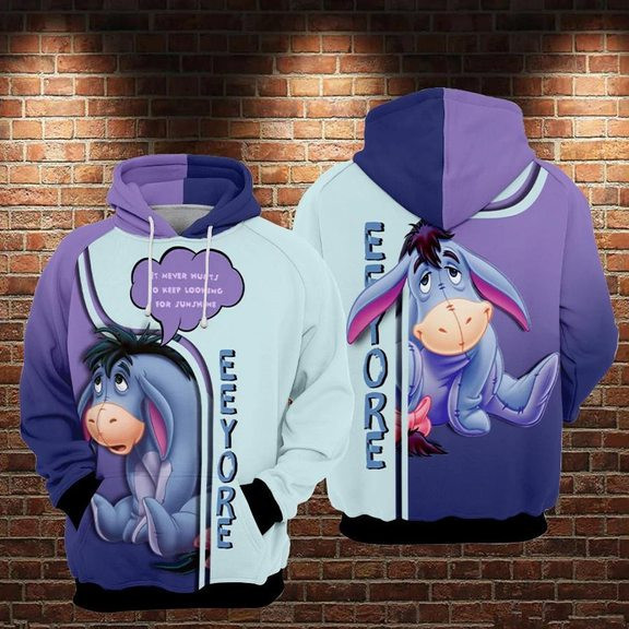 Eeyore 3D All Over Print Hoodie, Zip Hoodie