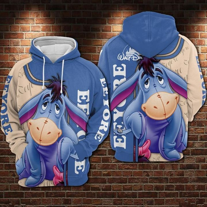 Eeyore 3D All Over Print Hoodie, Zip Hoodie